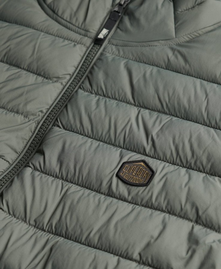 Afbeelding van M5012341A - WN1 - Fuji Padded Bodywarmer - Biker Grey  - Heren Bodywarmer  - SuperDry
